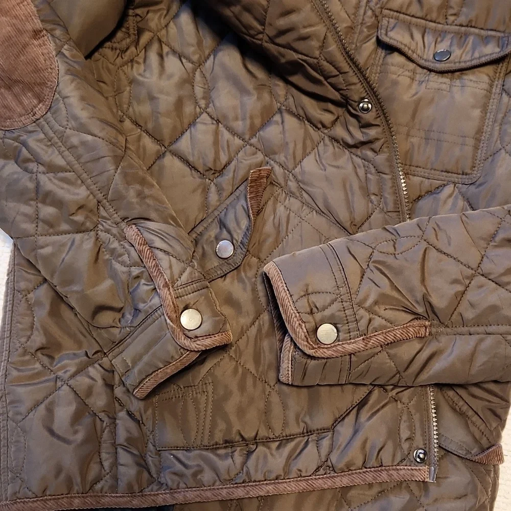 Next Authentic custom designed quilted jacket with corduroy elbow patch
